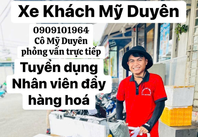 Nhà xe Mỹ Duyên tuyển dụng – Bổ sung nhân sự ĐẨY HÀNG HOÁ